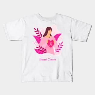 In October We Wear Pink Breast Cancer Awareness Survivor Kids T-Shirt